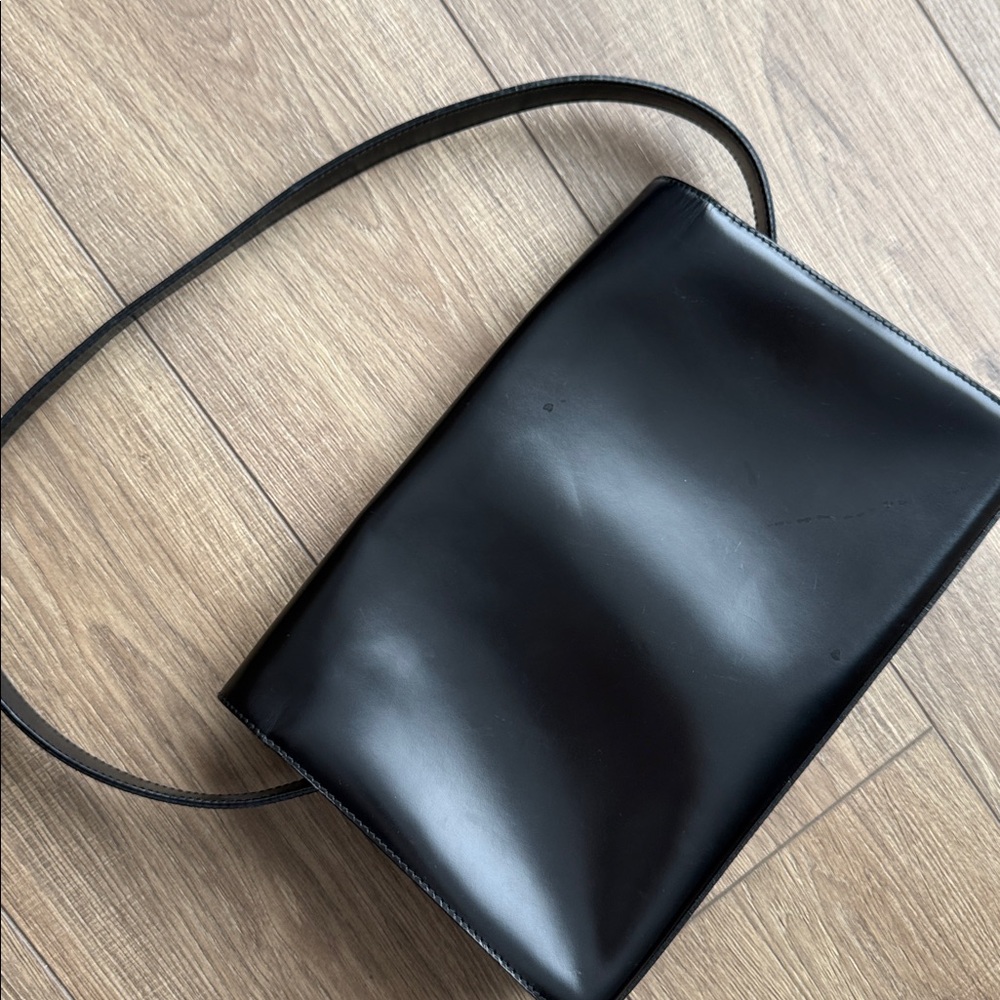 FURLA MODERN BLACK LEATHER SHOULDER BAG - Picture 4 of 7